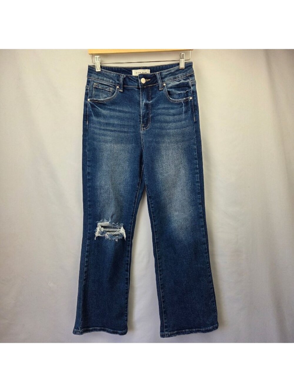 Risen Jeans Distressed Medium Wash Flare Leg Jeans Size 9/29